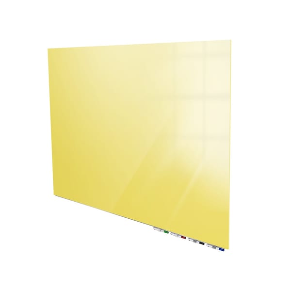 Aria Glassboard, 3 ft.Hx4W, 1/4", Yellow, Glass, 36", 48", Yellow